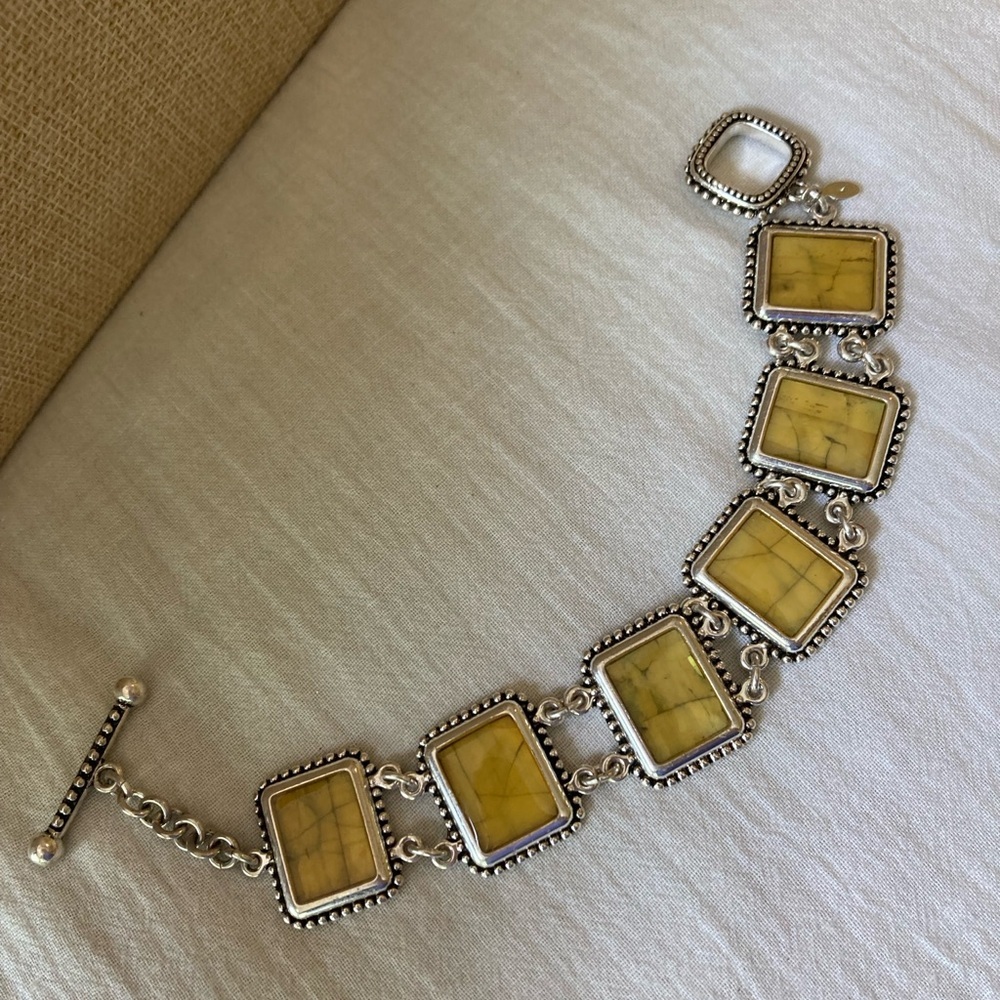 Premier Designs Reversible Square Panel Link‎ Toggle Bracelet